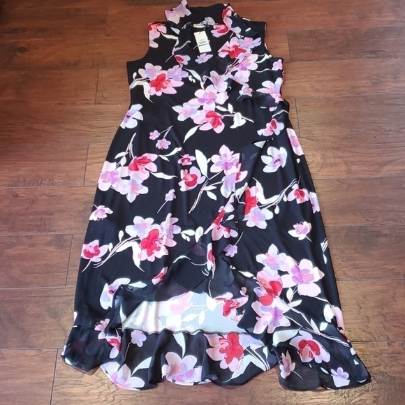 NWT Calvin Klein Floral summer dress sz L - Picture 3 of 9
